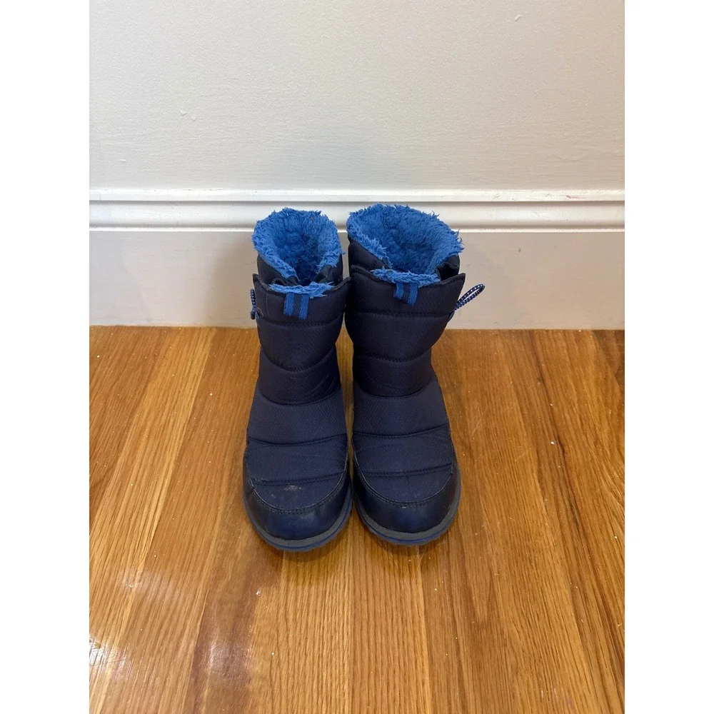 LL Bean Kids Ultralight‎ Primaloft Winter Boots Navy Blue Size 3